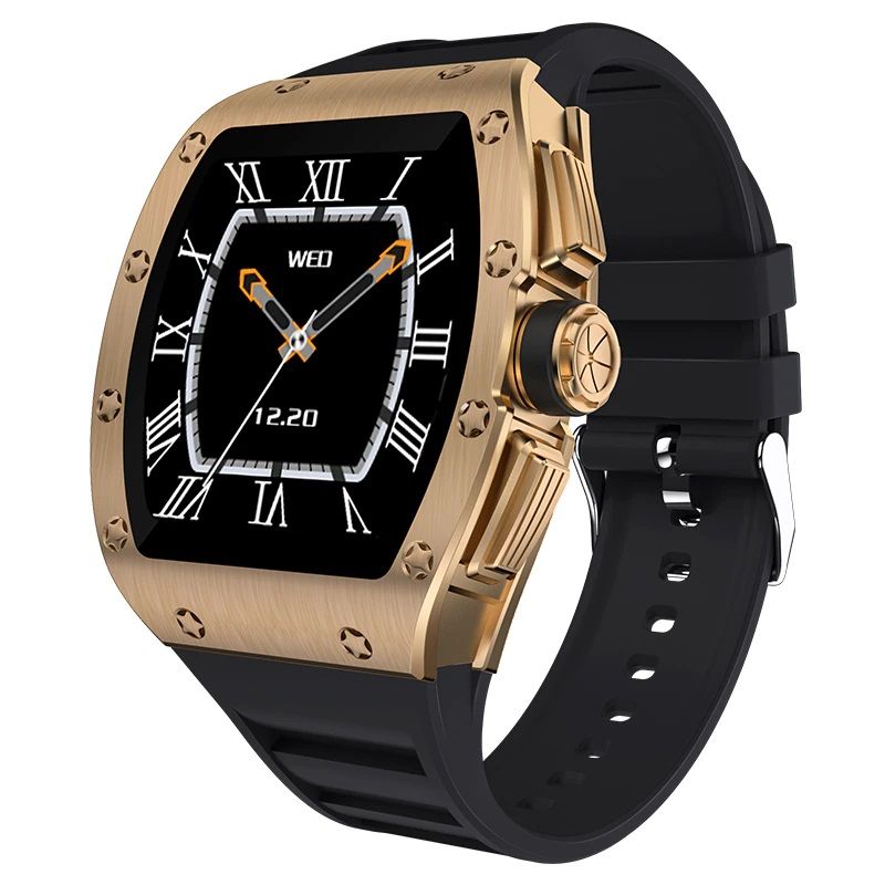 Ceas Smartwatch Neo™ Smart Wear Premium, Auriu, Display IPS, Calorii, Puls, Tensiune Arteriala, Saturatie Oxigen Din Sange, Impermeabil