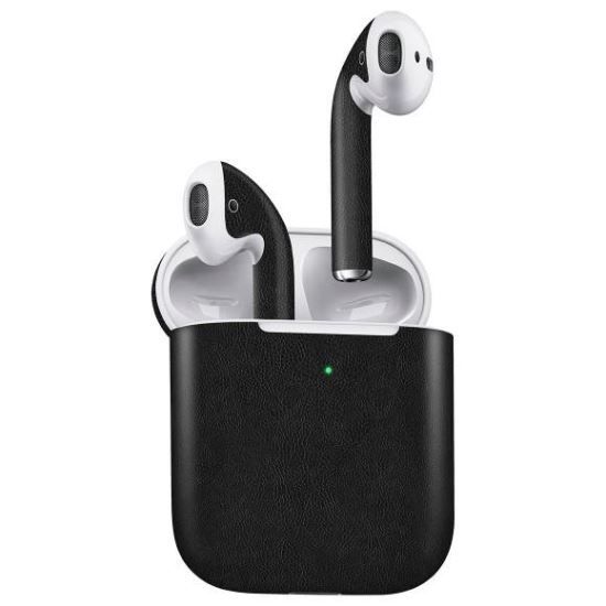 Folie Skin Apple AirPods Gen 2 Wireless Charging (2019) - ApcGsm Wraps Leather Black