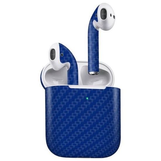 Folie Skin Apple AirPods 2 Gen Wireless Charging (2019) - ApcGsm Wraps Carbon Blue