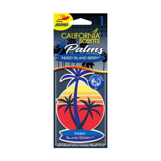 Odorizant Auto California Scents Car Air Freshener Palms Aroma Puternica Pentru Interior Indigo Island Berry