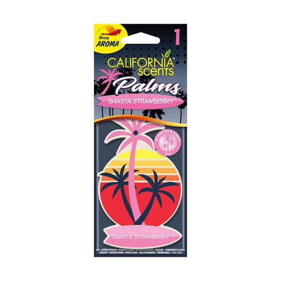 Odorizant Auto California Scents Car Air Freshener Palms Aroma Puternica Pentru Interior Shasta Strawberry