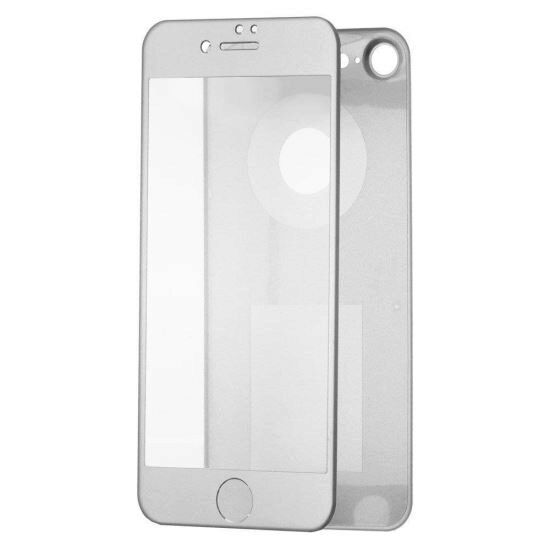 Folie Sticla +Aluminiu Wozinsky 3D 360 Argintie Pentru Iphone 7,Iphone 8