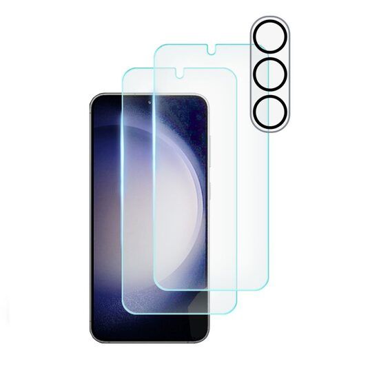 Set Doua Folii Fata si Folie Camera Sticla Compatibile cu Samsung Galaxy S23 Plus Tech-Protect Supreme Transparente