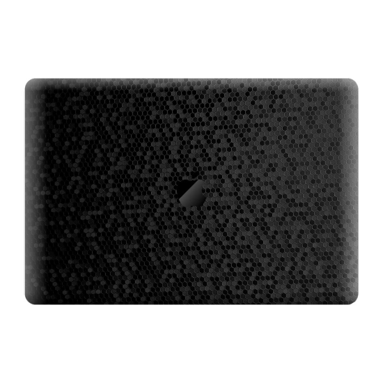 Folie Skin Compatibila cu Apple MacBook Pro 16 (2019) - Wrap Skin 3D HoneyComb Black