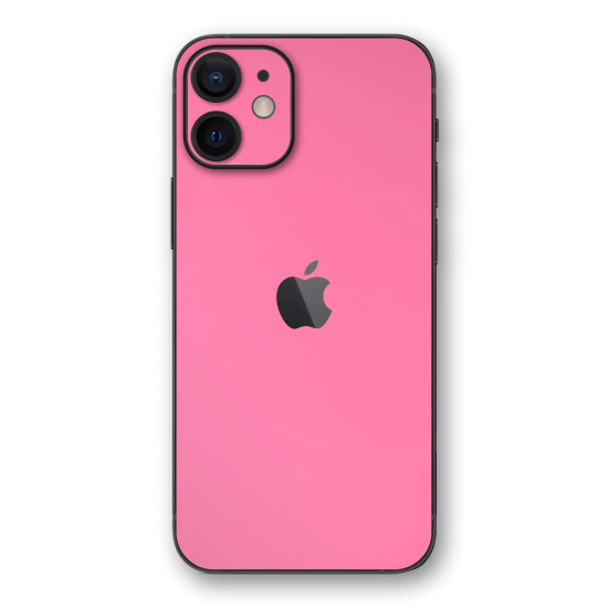 Set Doua Folii Skin Acoperire 360 Compatibile cu Apple iPhone 12 Mini - Wrap Skin Hot Glossy Pink