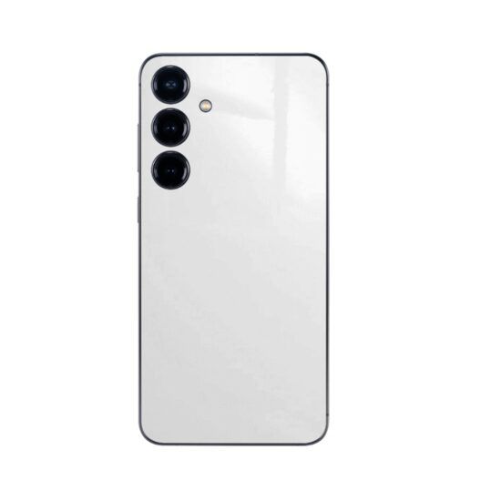 Set Doua Folii Skin Acoperire 360 Compatibile cu Samsung Galaxy S24 Plus Wrap Skin Alb Lucios