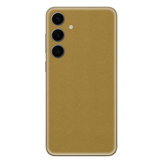 Set Doua Folii Skin Acoperire 360 Compatibile cu Samsung Galaxy S24 Plus Wrap Skin Gold Metalic Matt