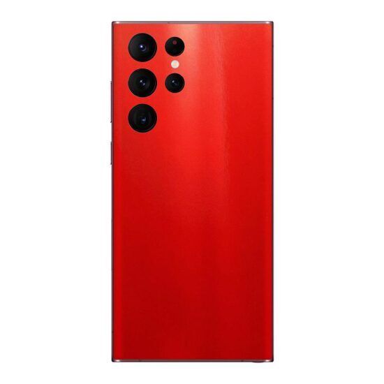 Set Doua Folii Skin Acoperire 360 Compatibile cu Samsung Galaxy S24 Ultra Wrap Skin Cardinal Red