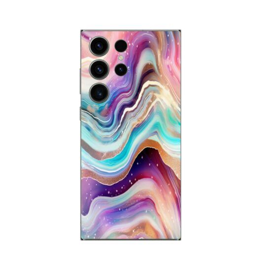 Folie Skin Compatibila cu Samsung Galaxy S24 Ultra Wrap Skin Sticker Rainbow Glitter 10