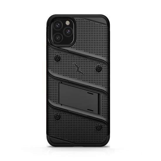 Husa Antisock Compatibila cu Apple iPhone 11 Pro + Folie Sticla - Zizo Bolt Armor Case Black