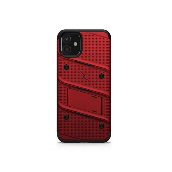 Husa Antisock Compatibila cu Apple iPhone 11 Pro Max + Folie Sticla - Zizo Bolt Armor Case Red/Black