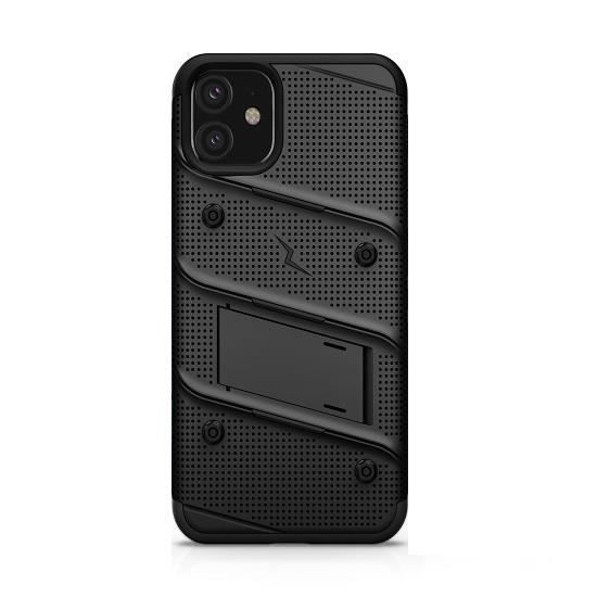 Husa Antisock Compatibila cu Apple iPhone 12 Mini + Folie Sticla - Zizo Bolt Armor Case Black