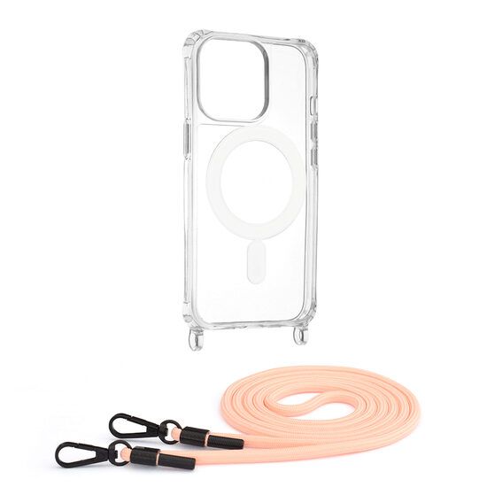 Husa Compatibila cu iPhone 13 Pro - Techsuit Acrylic MagSafe Crossbody - Pink