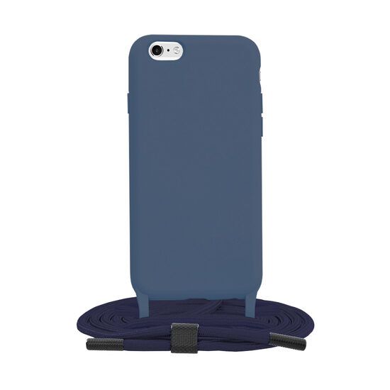 Husa Compatibila cu iPhone 6/ 6S Techsuit Crossbody Lanyard Albastru