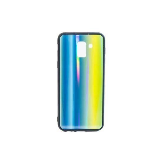 Husa Compatibila cu Samsung Galaxy A6 2018 - Iberry Glass Albastru/Verde