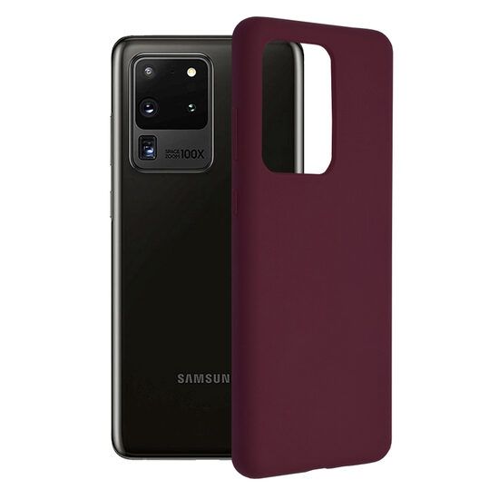 Husa Compatibila cu Samsung Galaxy S20 Ultra 4G / S20 Ultra 5G Techsuit Soft Edge Silicone Plum Violet