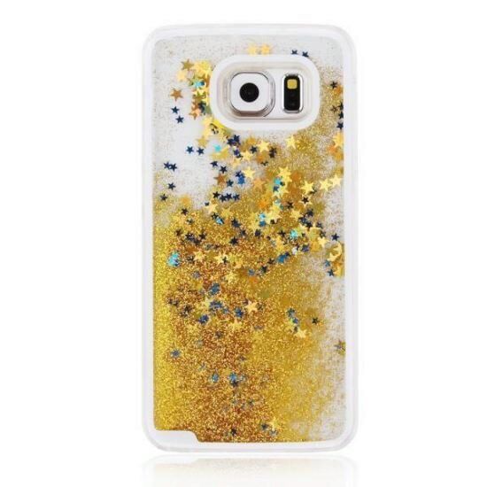 Husa Carcasa Liquid Glitter Aurie Pentru Samsung Galaxy S7