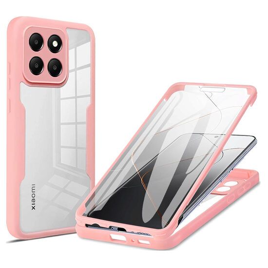 Husa pentru Xiaomi 14 cu Folie de Protectie Marmalis ColorVerse 360 Pink