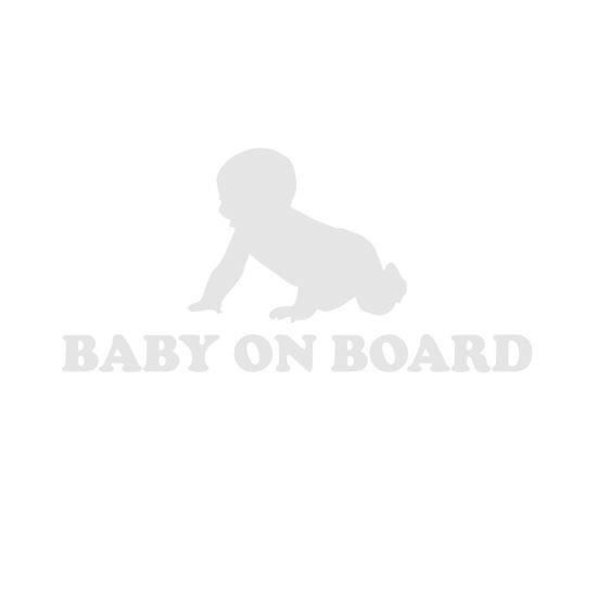 Sticker Decorativ Auto Baby On Board 20 x 9.5 cm Model 14 Alb