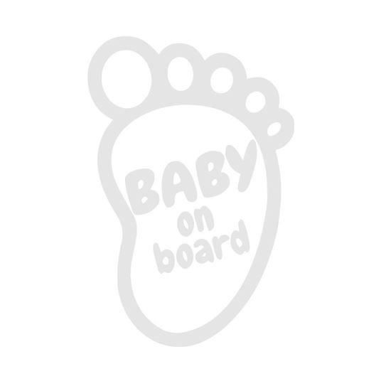 Sticker Decorativ Auto Baby On Board 18 x 12 cm Model 18 Alb
