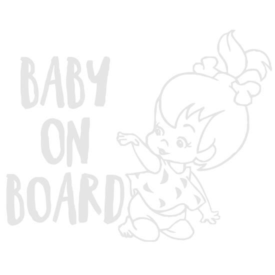 Sticker Decorativ Auto Baby On Board  20 x 16 cm Model 9 Alb