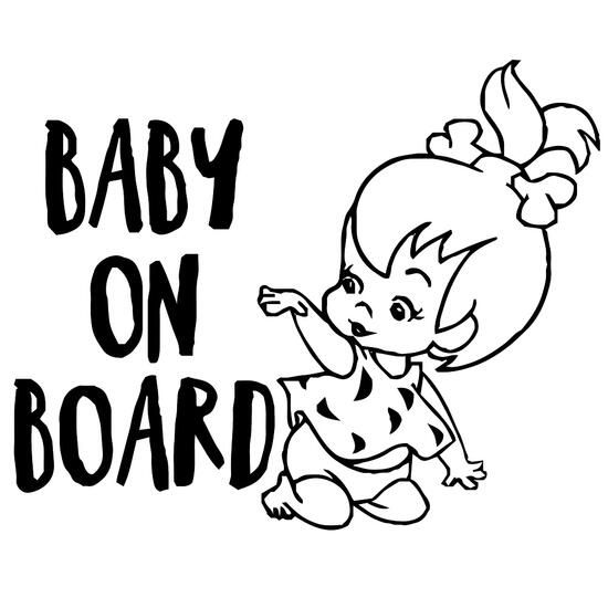 Sticker Decorativ Auto Baby On Board  20 x 16 cm Model 9 Negru