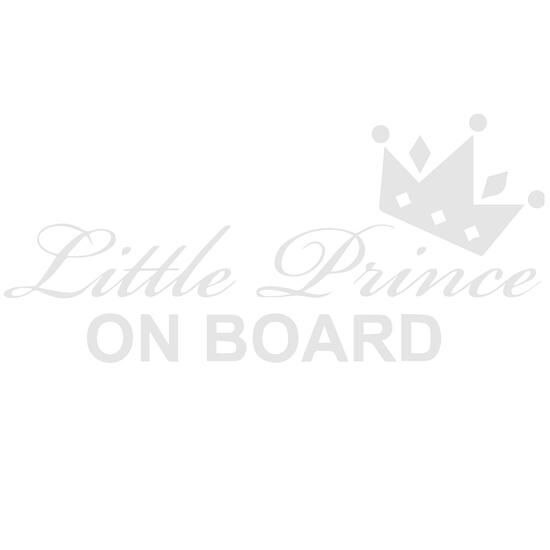 Sticker Decorativ Auto Little Princess On Board 20 x 9.2 cm Model 11 Alb