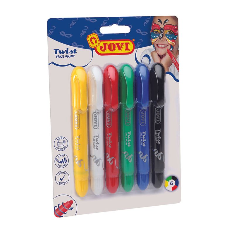 Creion stick Jovi pentru pictat fata, 6 culori