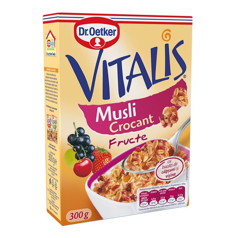 Musli crocant cu fructe uscate Dr. Oetker Vitalis 300 g