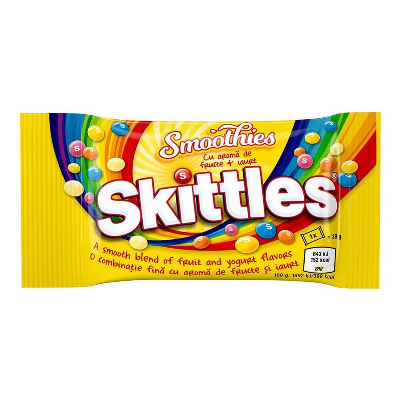 Bomboane  Skittles cu aroma de fructe si iaurt, 38g