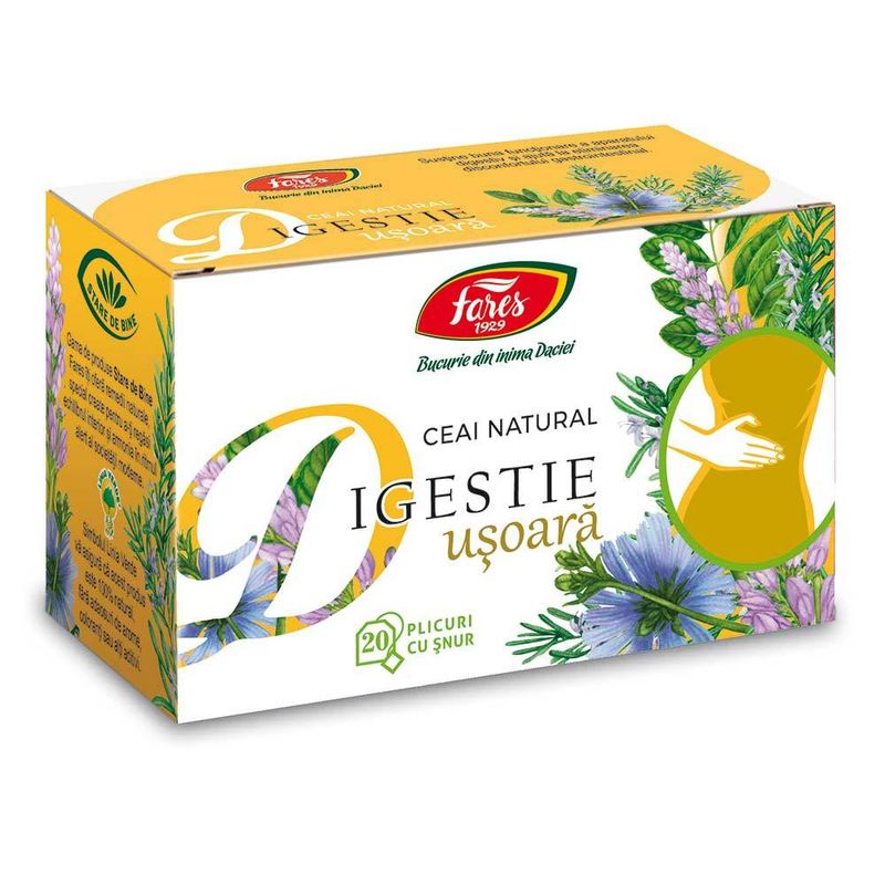 Ceai natural Fares pentru digestie usoara 30 g / 20 de plicuri