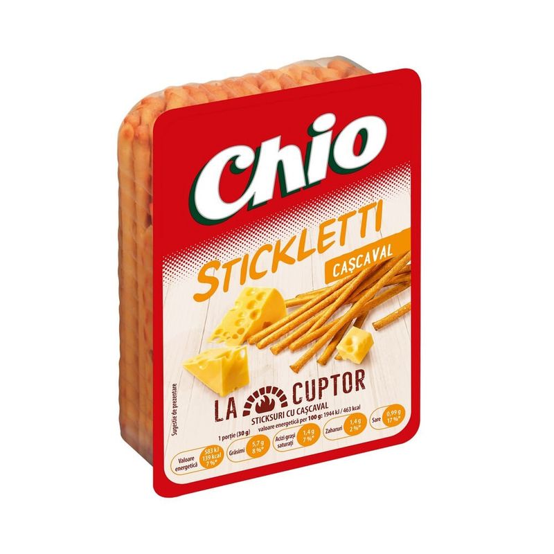 Snacks Chio Stickletti cu branza, 80 g