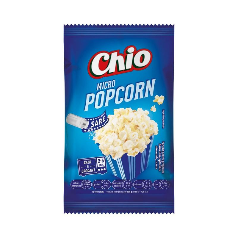 Popcorn cu sare Chio, pentru microunde, 80 g