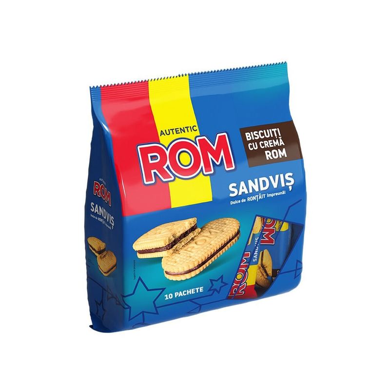 Biscuiti cu rom si crema de vanilie Rom Sandwich, 360g