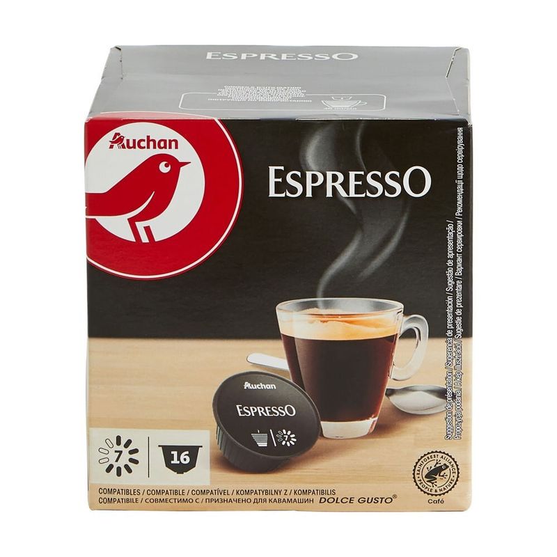 Cafea capsule espresso Dolce Gusto Auchan, 16 capsule