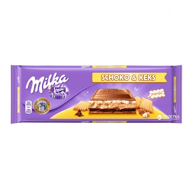 Ciocolata Milka Schoko&Keks, 300 g
