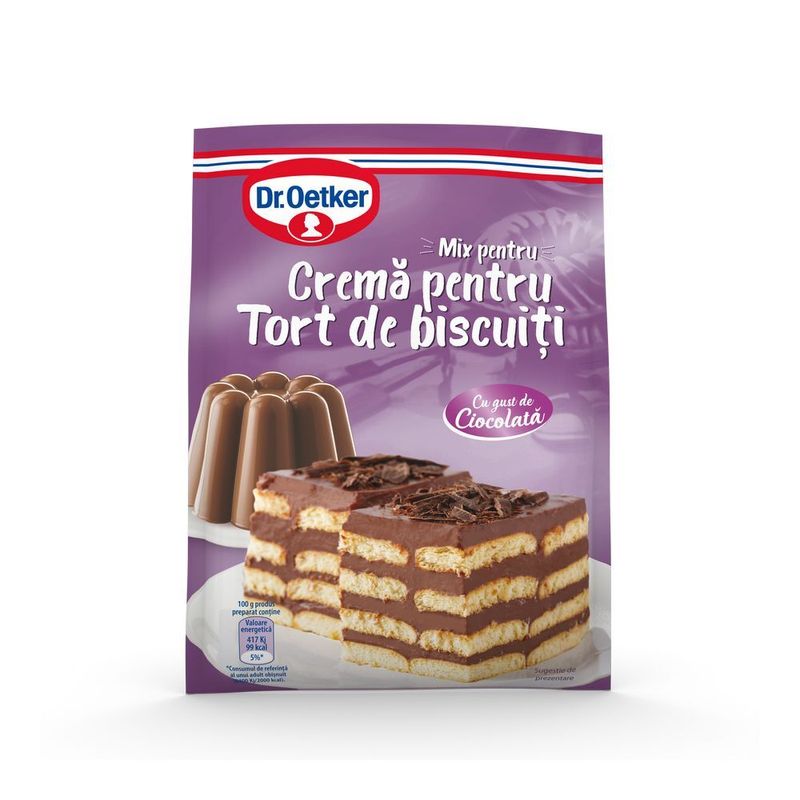 Mix pentru crema de tort de biscuiti cu gust de ciocolata Dr.Oetker, 90g