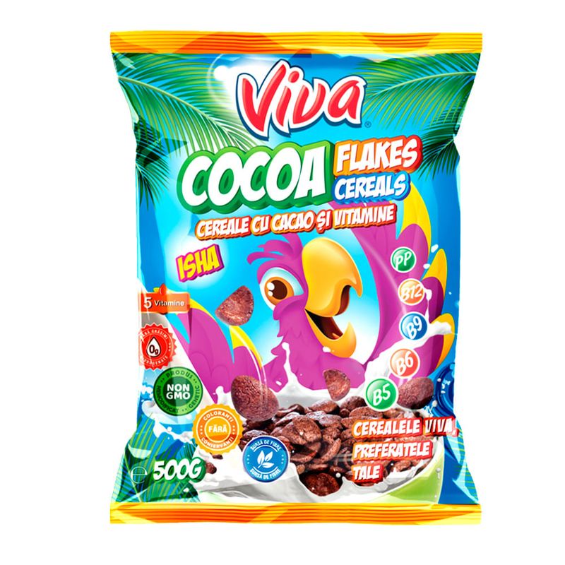 Cereale Viva Cacao Flakes, 500 g