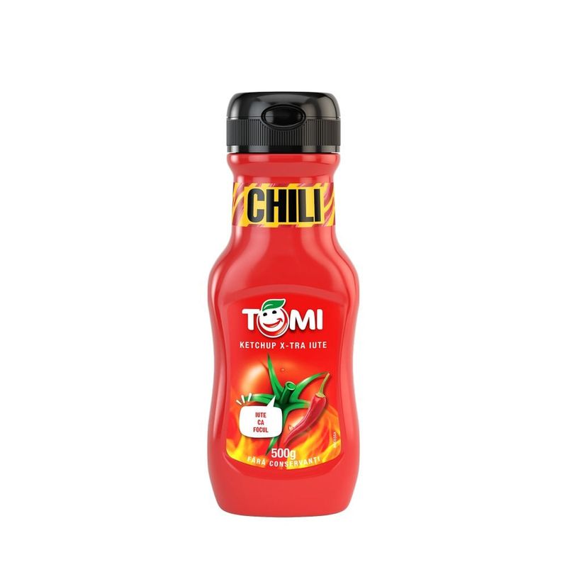 Ketchup iute cu chili Tomi, 500 g
