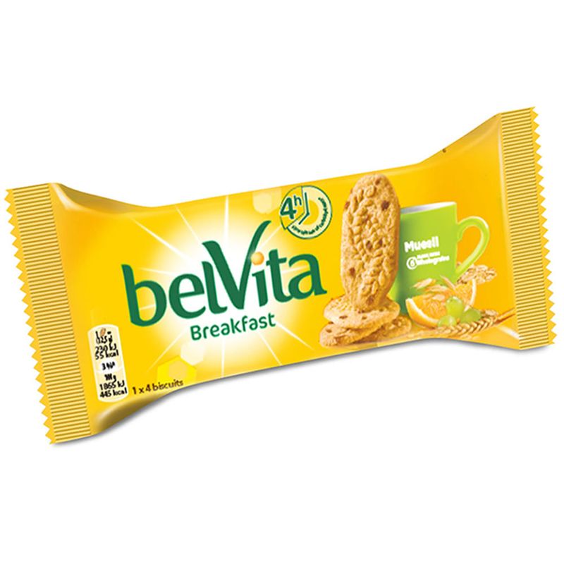 Biscuiti cu cereale si fructe uscate Belvita Breakfast, 50 g