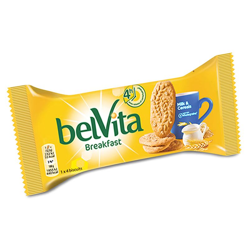 Biscuiti cu 4 cereale si lapte Belvita Breakfast, 50 g