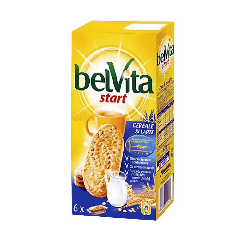 Biscuiti cu 4 cereale si lapte Belvita, 300 g