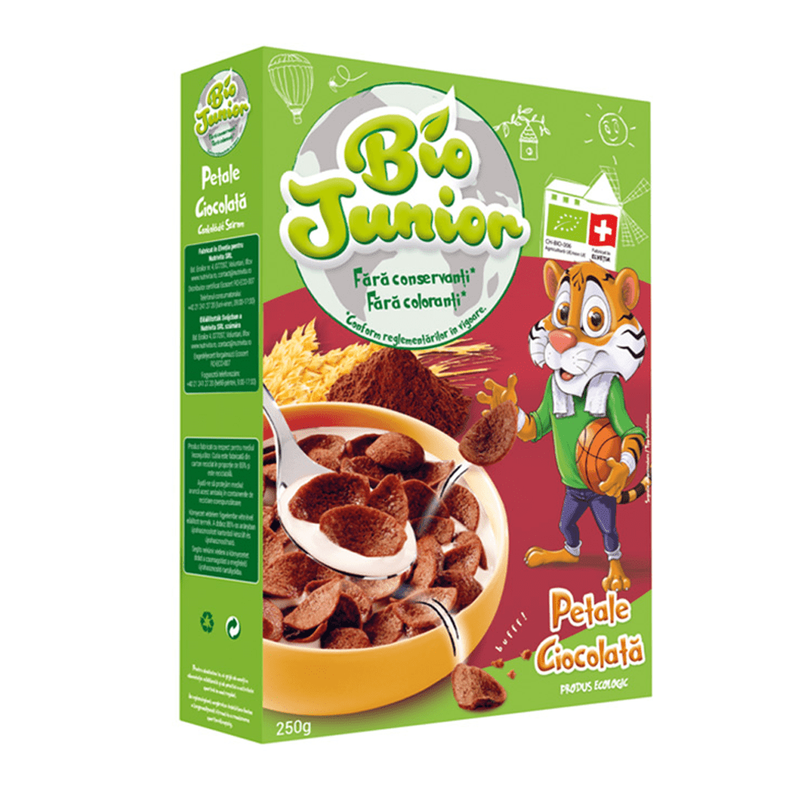 Cereale Bio Junior de ciocolata, 250 g