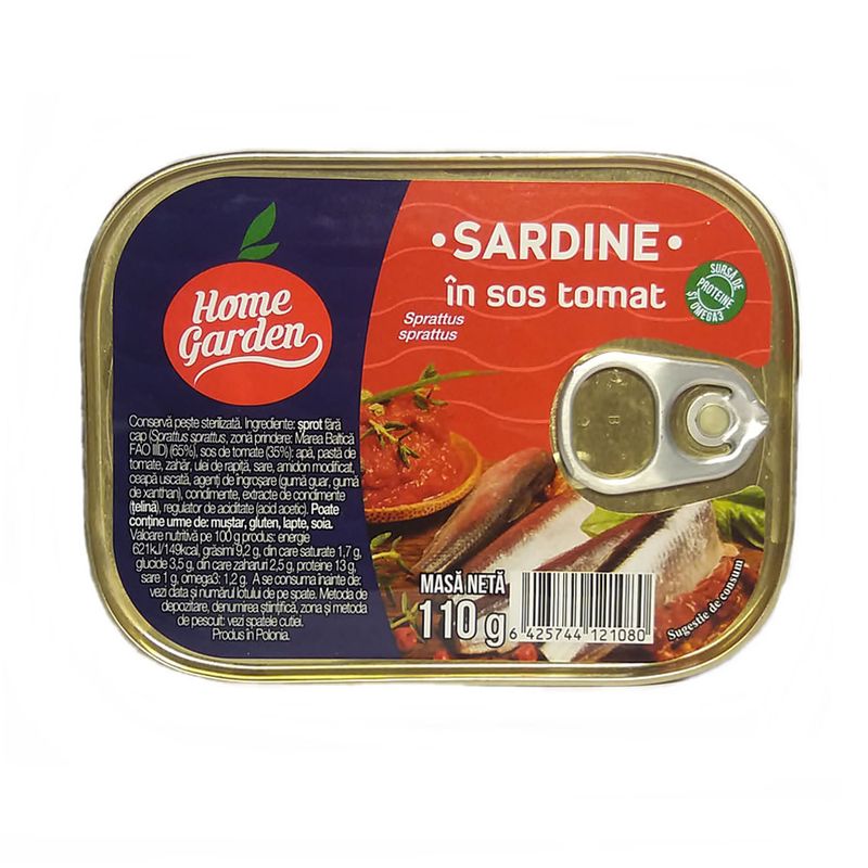 Sardine Home Garden in sos tomat 110 g