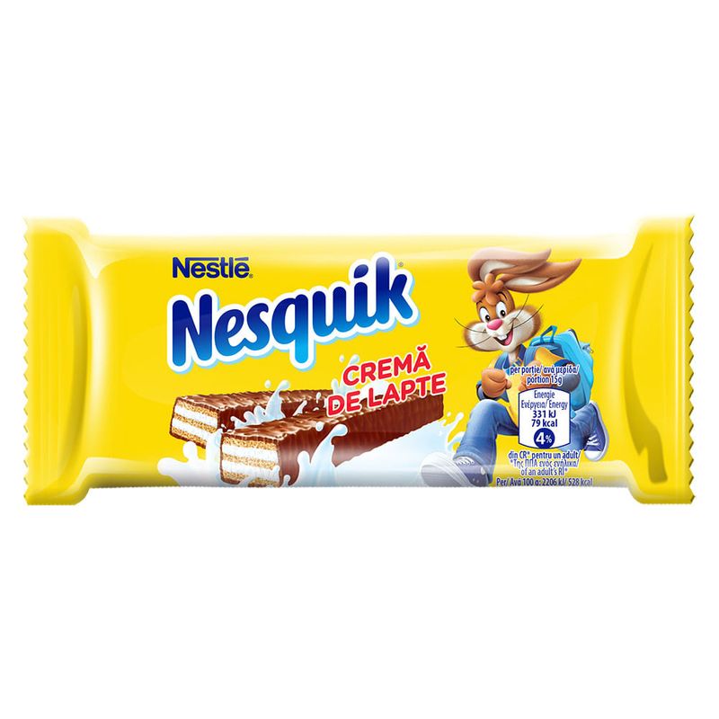 Baton de napolitana Nesquik cu crema de lapte, 26 g