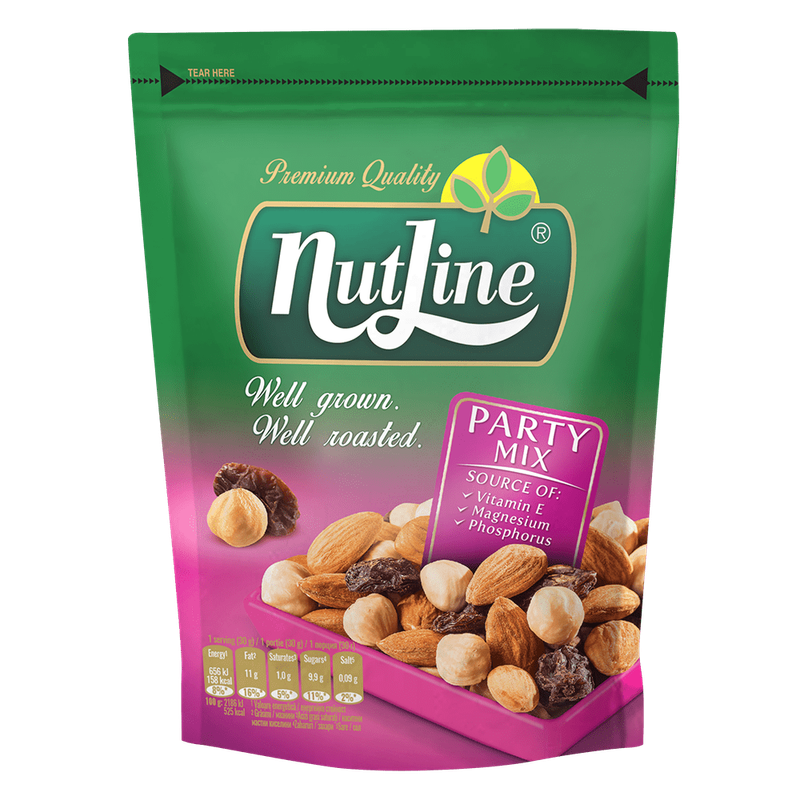 Mix fructe confiate si nuci Nutline Party Mix, 150 g