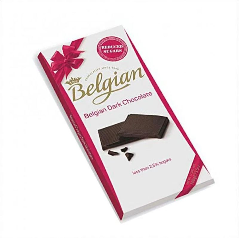 Ciocolata neagra Belgian, fara zahar adaugat, 100 g