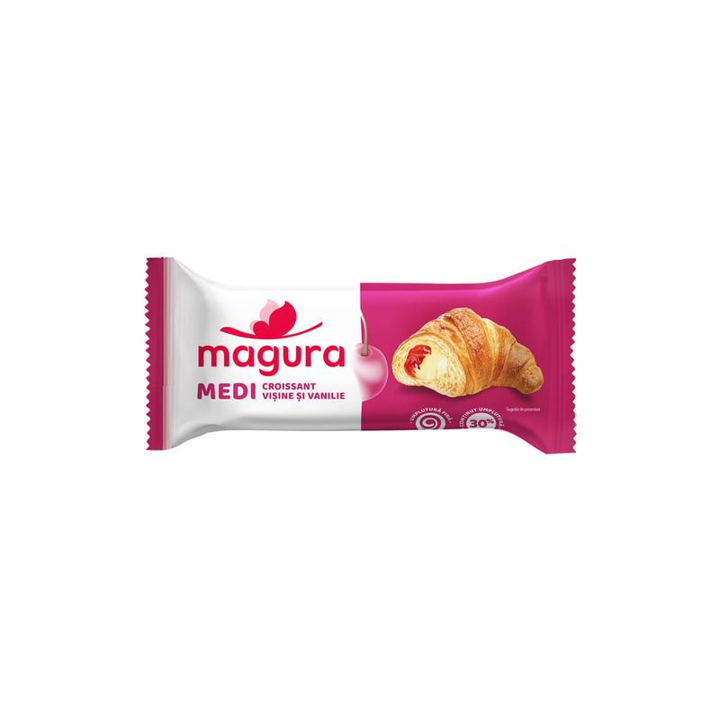 Croissant cu visine si vanilie Magura, 80 g