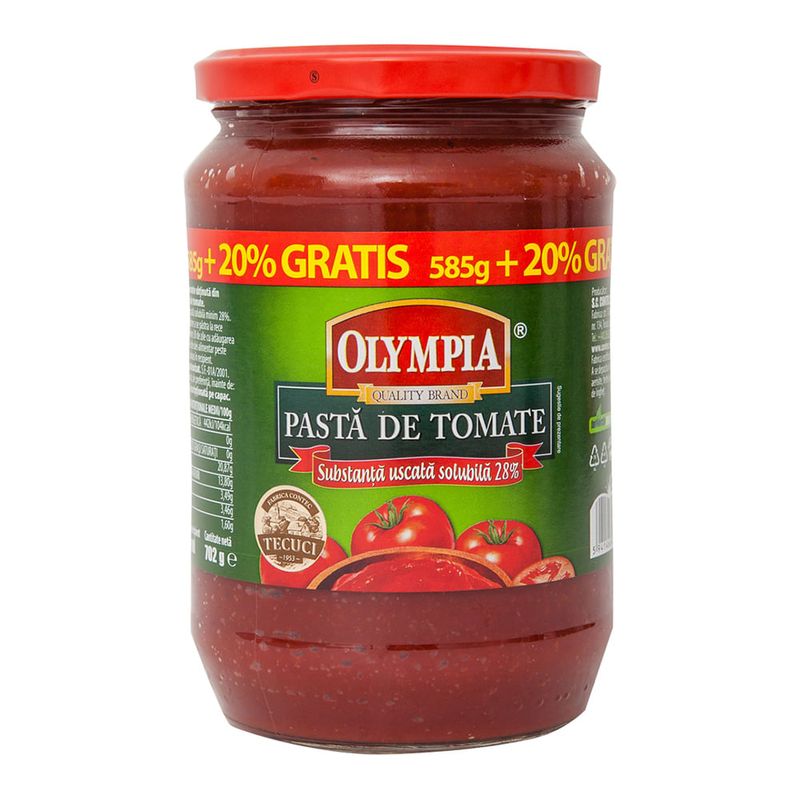 Pasta de tomate Olympia 585g + 20% produs