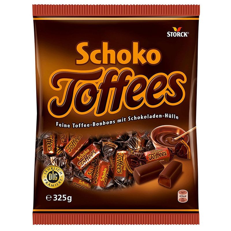 Caramele Toffees chocolate cu ciocolata 325g
